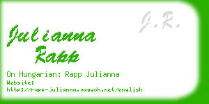 julianna rapp business card